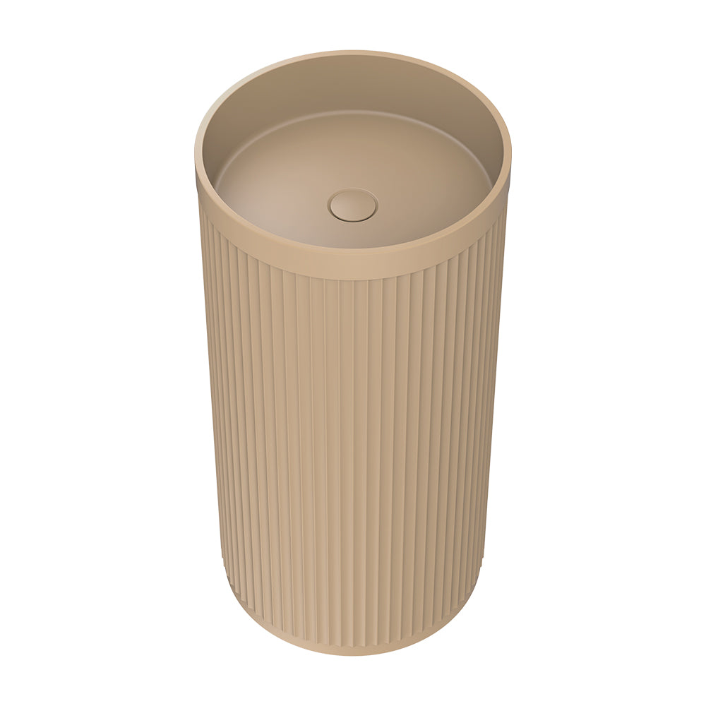 Minka Fluted Freestanding Solid Surface Basin
