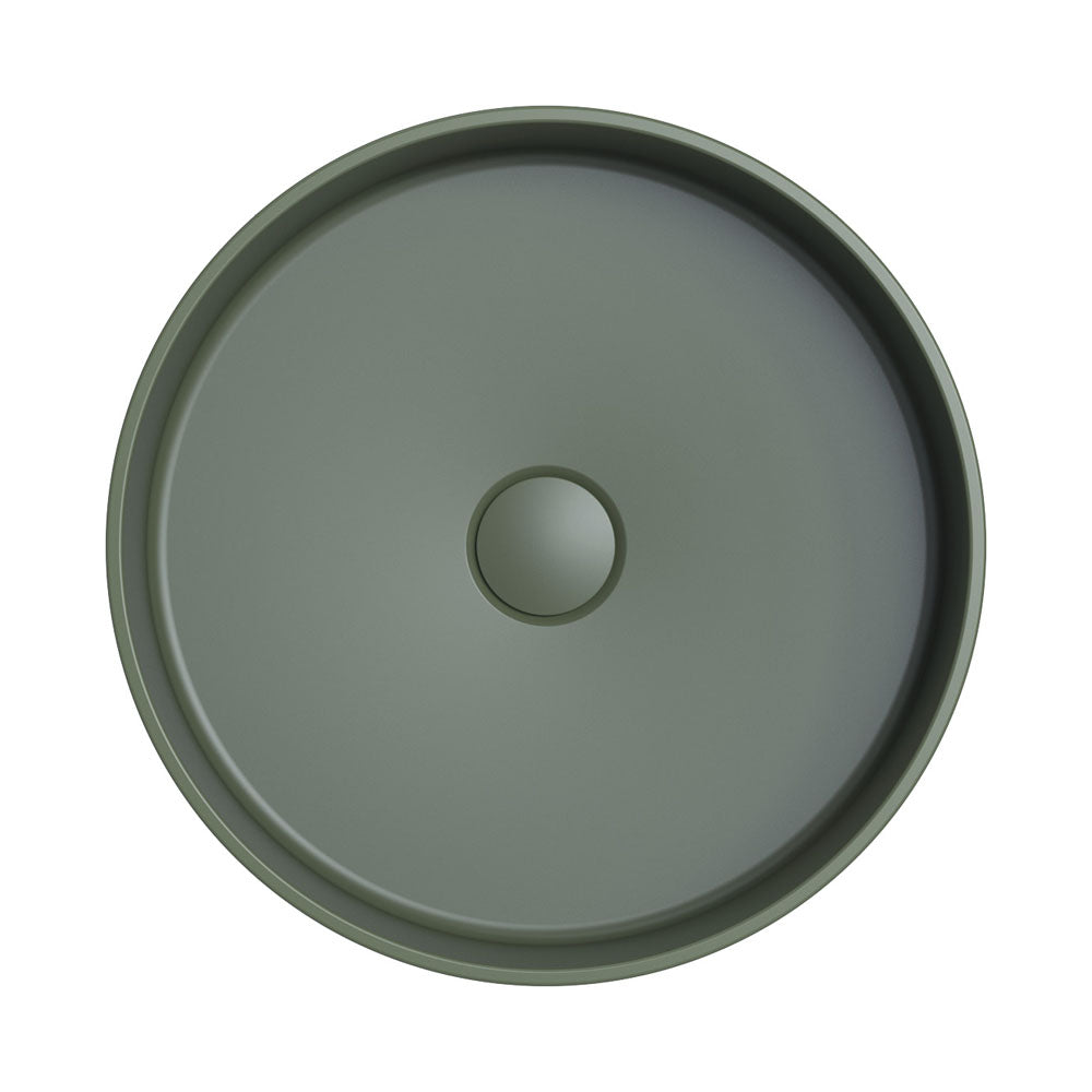 Minka Fluted Round Solid Surface Above Coutner Basin