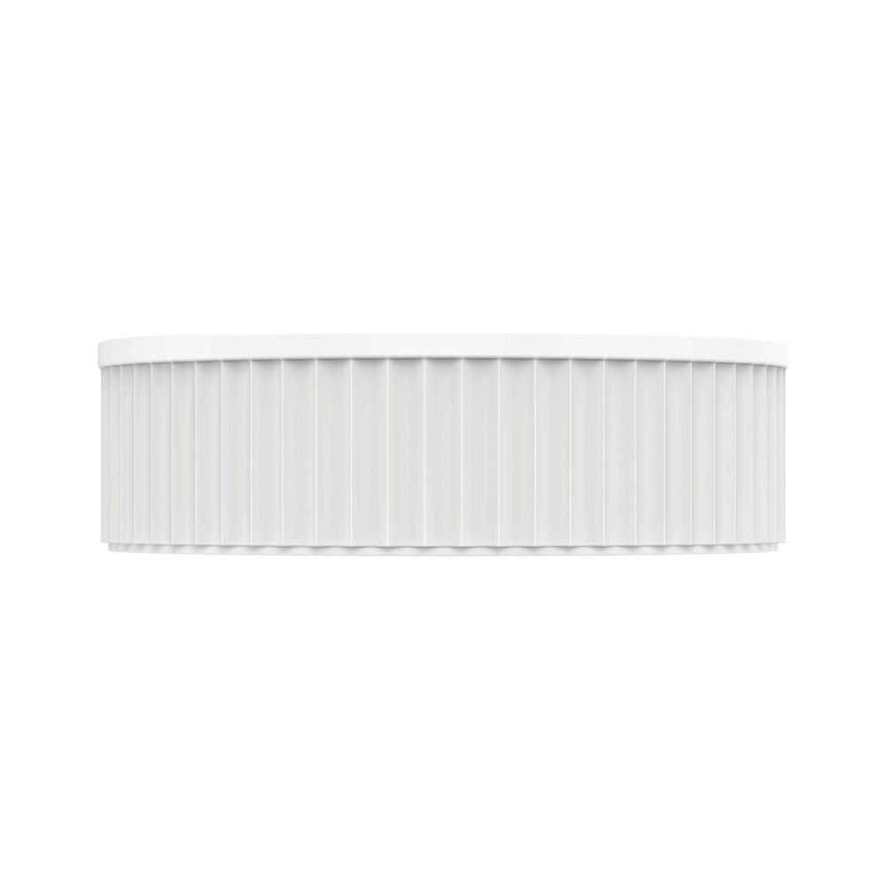 Minka Fluted Round Solid Surface Above Coutner Basin