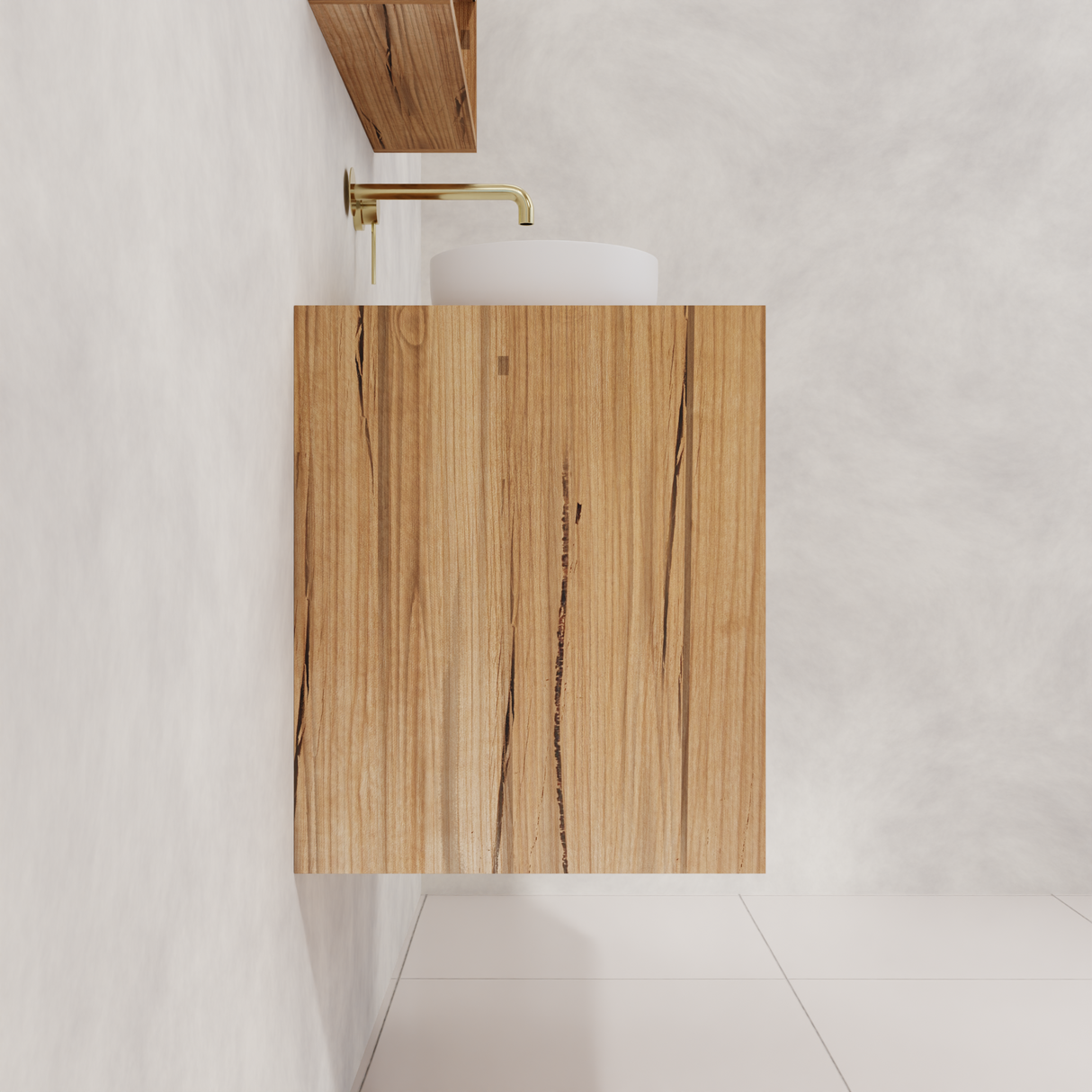 Carini - 750mm Messmate Vanity with Waterfall Sides