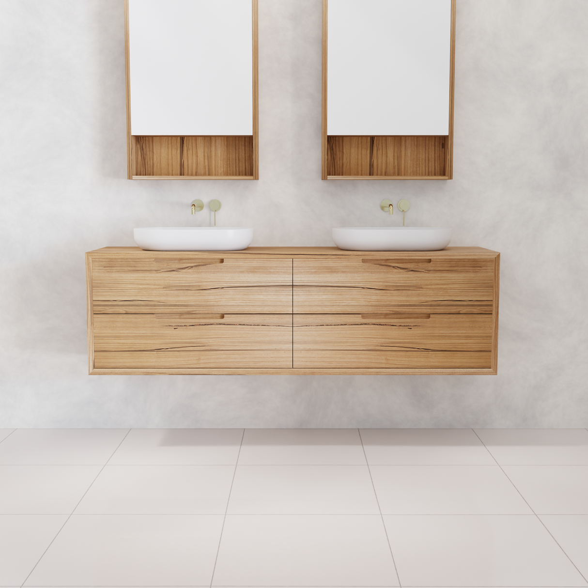Carini - 1800mm Messmate Vanity with Waterfall Sides
