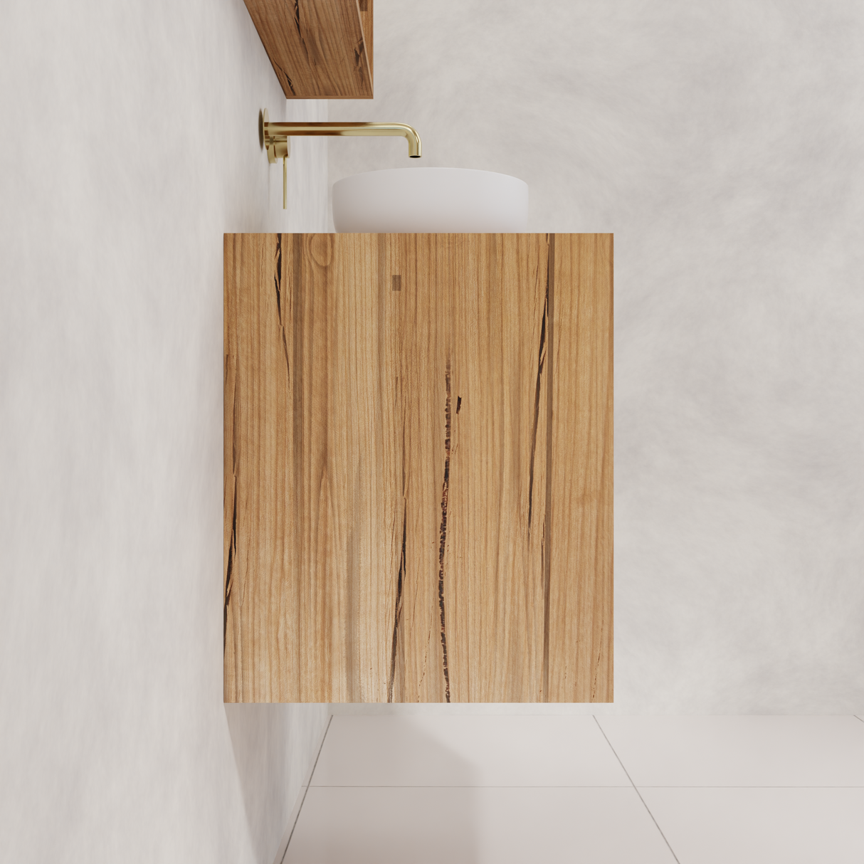 Carini - 600mm Messmate Vanity with Waterfall Sides