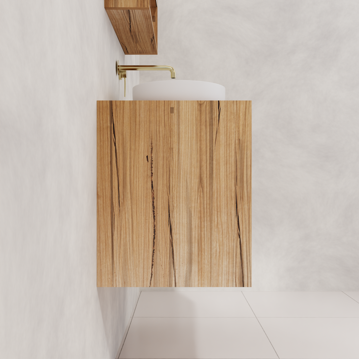 Carini - 900mm Messmate Vanity with Waterfall Sides