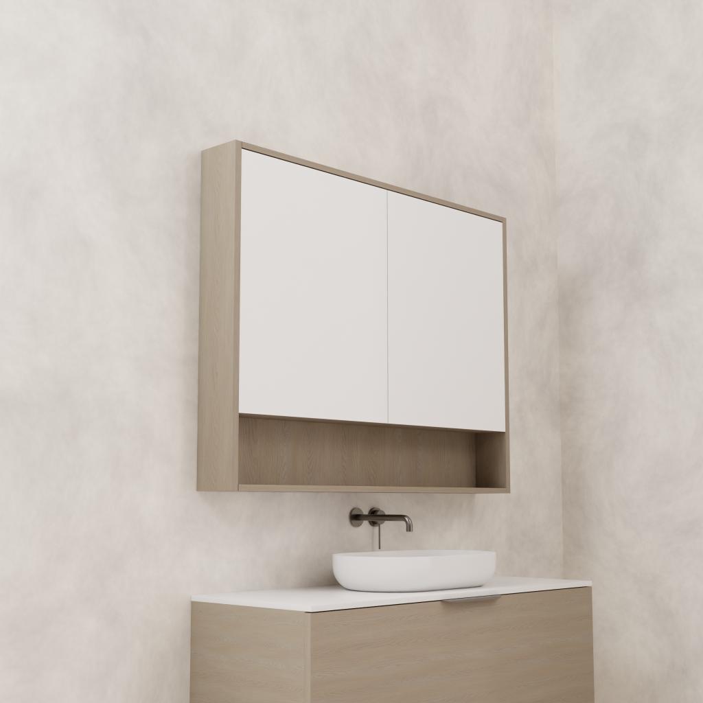 Carini - 1200mm Smoked Ash Shaving Cabinet