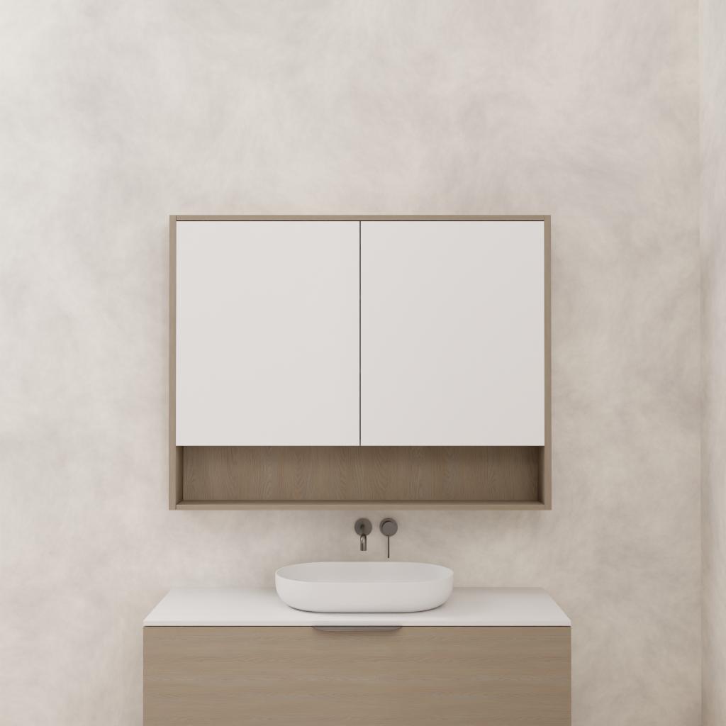 Carini - 1200mm Smoked Ash Shaving Cabinet