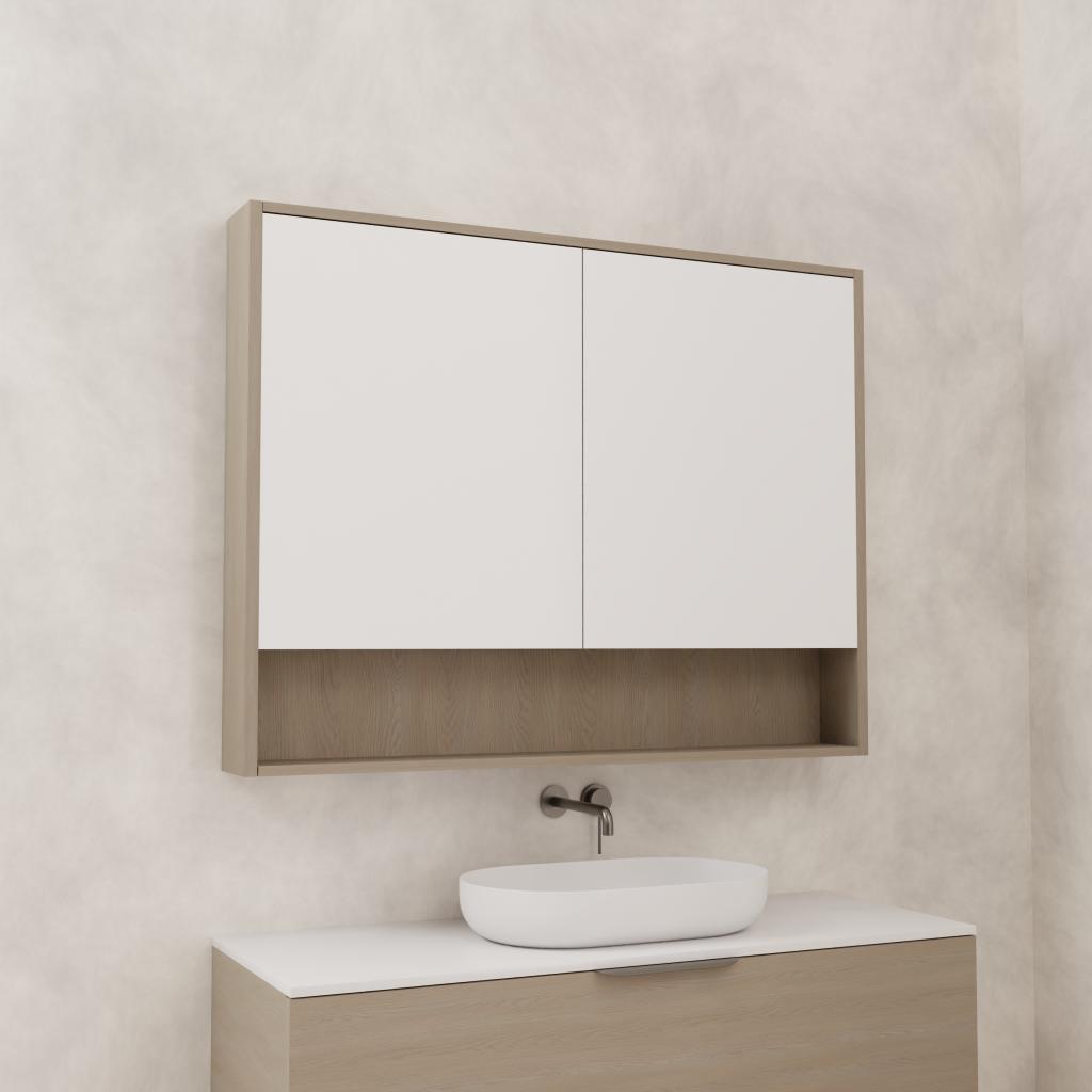 Carini - 1200mm Smoked Ash Shaving Cabinet