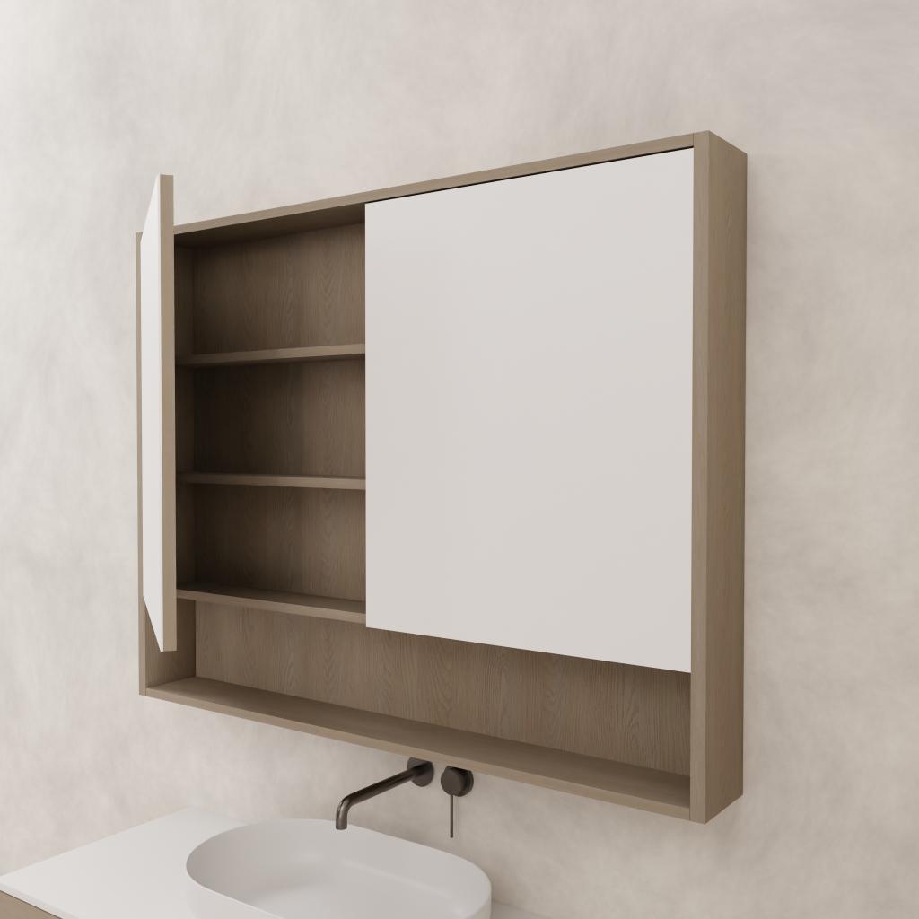 Carini - 1200mm Smoked Ash Shaving Cabinet