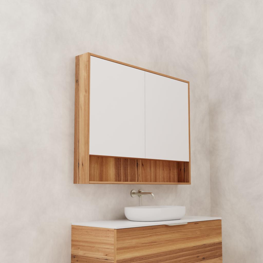 Carini - 1200mm Blackbutt Shaving Cabinet