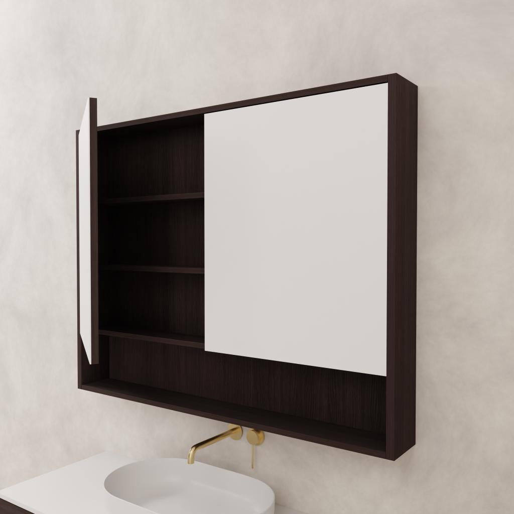 Carini - 1200mm Espresso Oak Shaving Cabinet