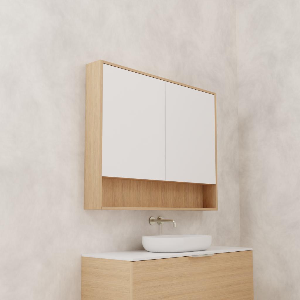 Carini - 1200mm Nordic Oak Shaving Cabinet