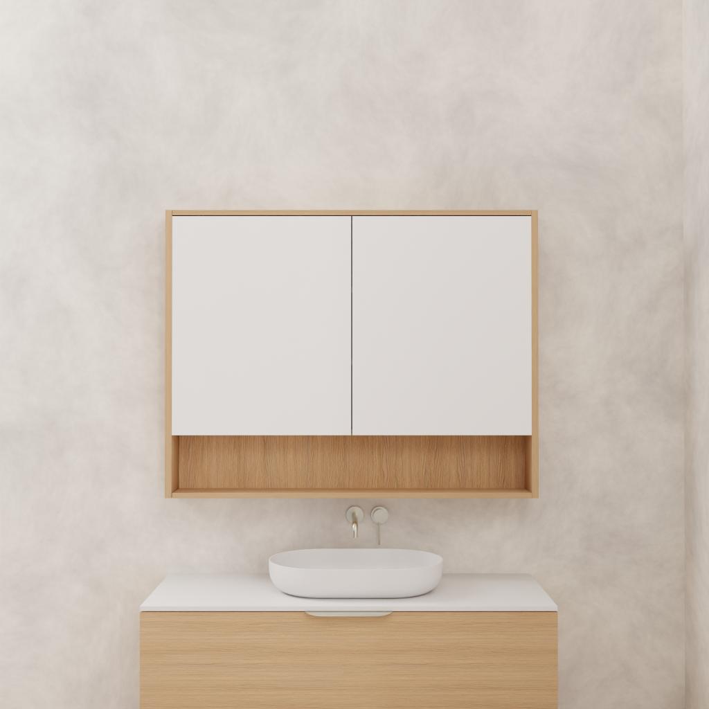Carini - 1200mm Nordic Oak Shaving Cabinet