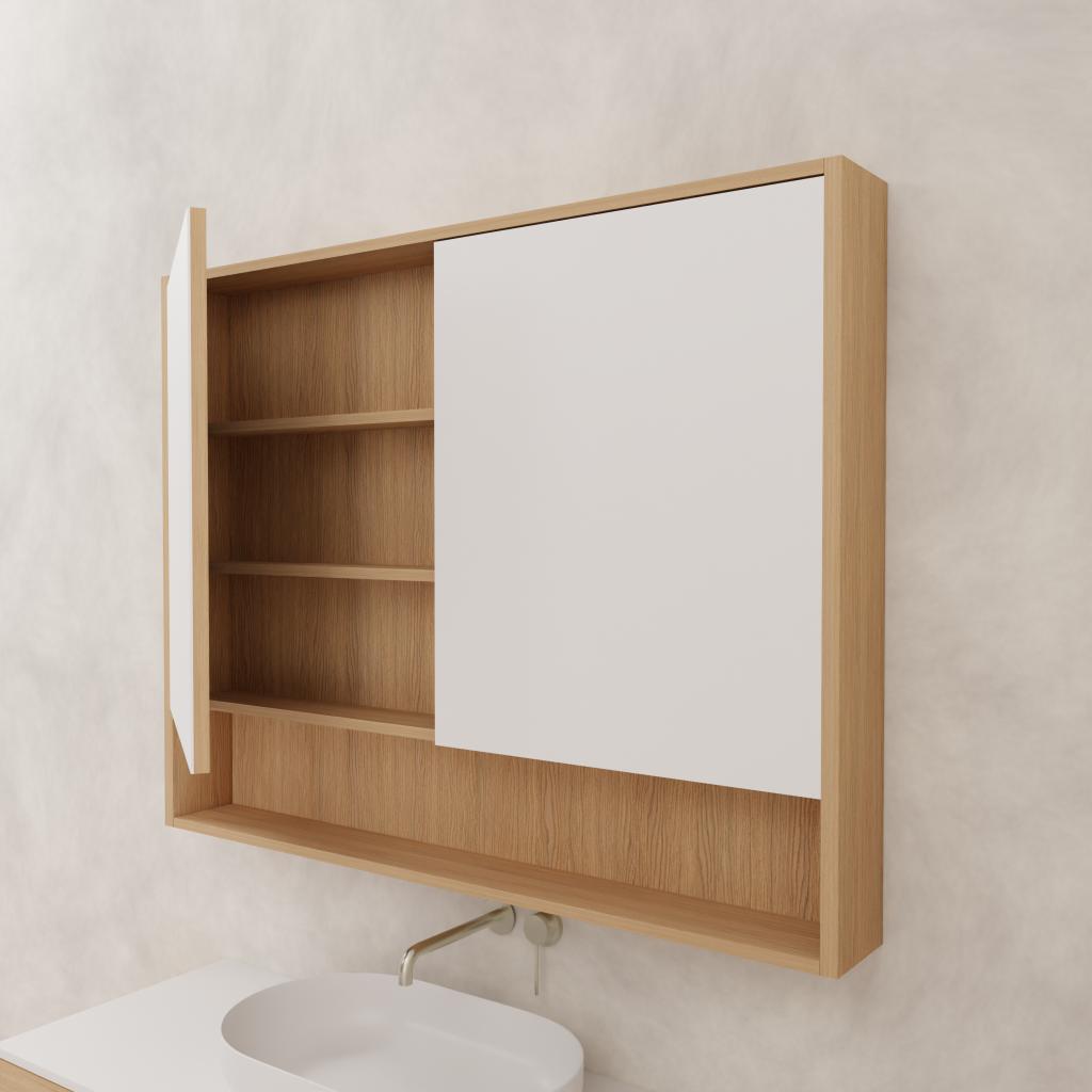 Carini - 1200mm Nordic Oak Shaving Cabinet