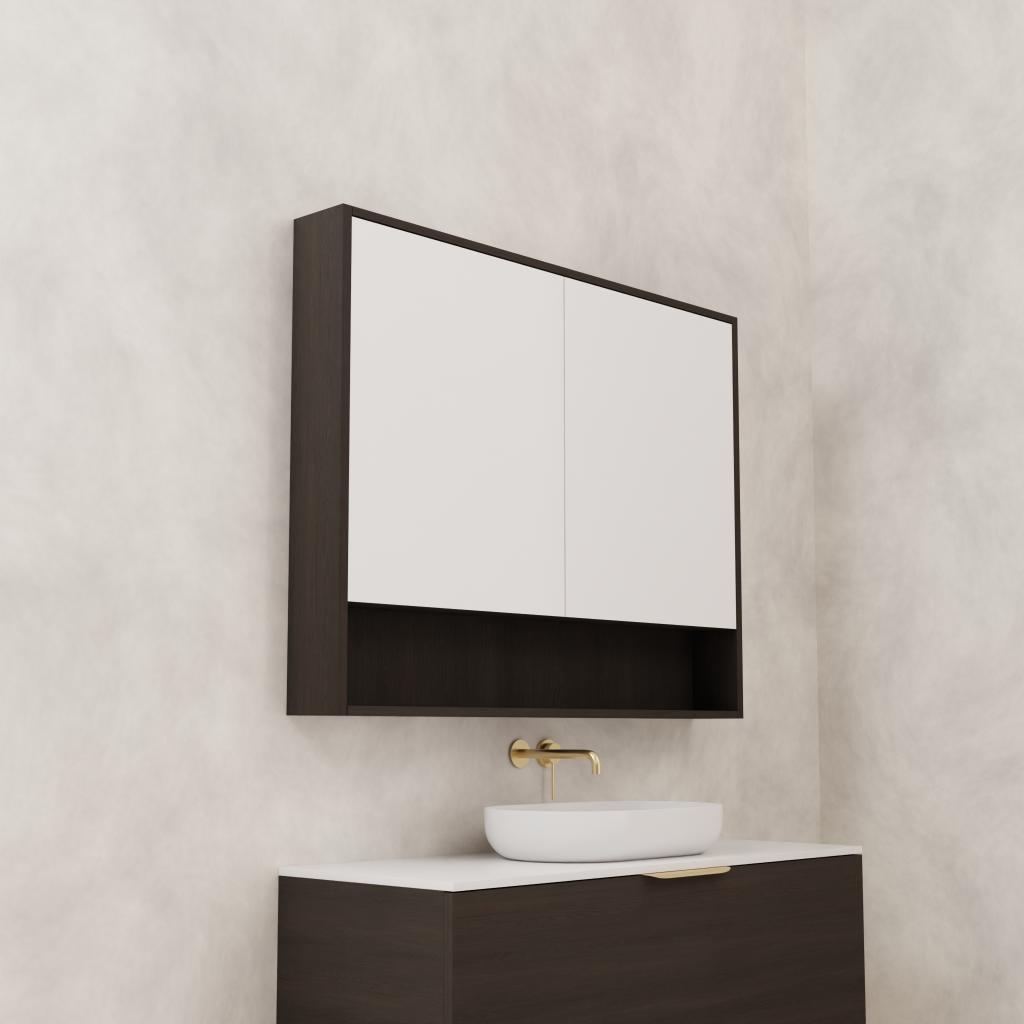 Carini - 1200mm Smoked Onyx Shaving Cabinet
