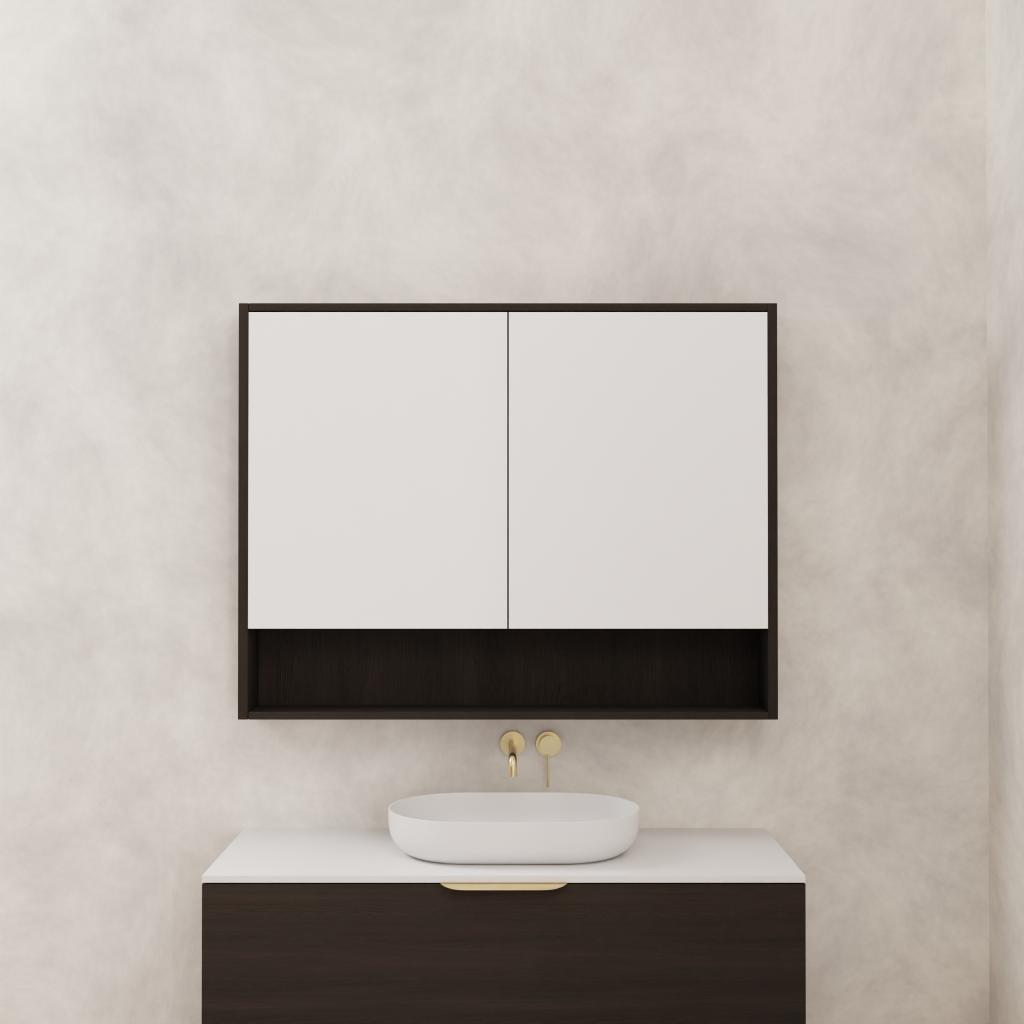 Carini - 1200mm Smoked Onyx Shaving Cabinet