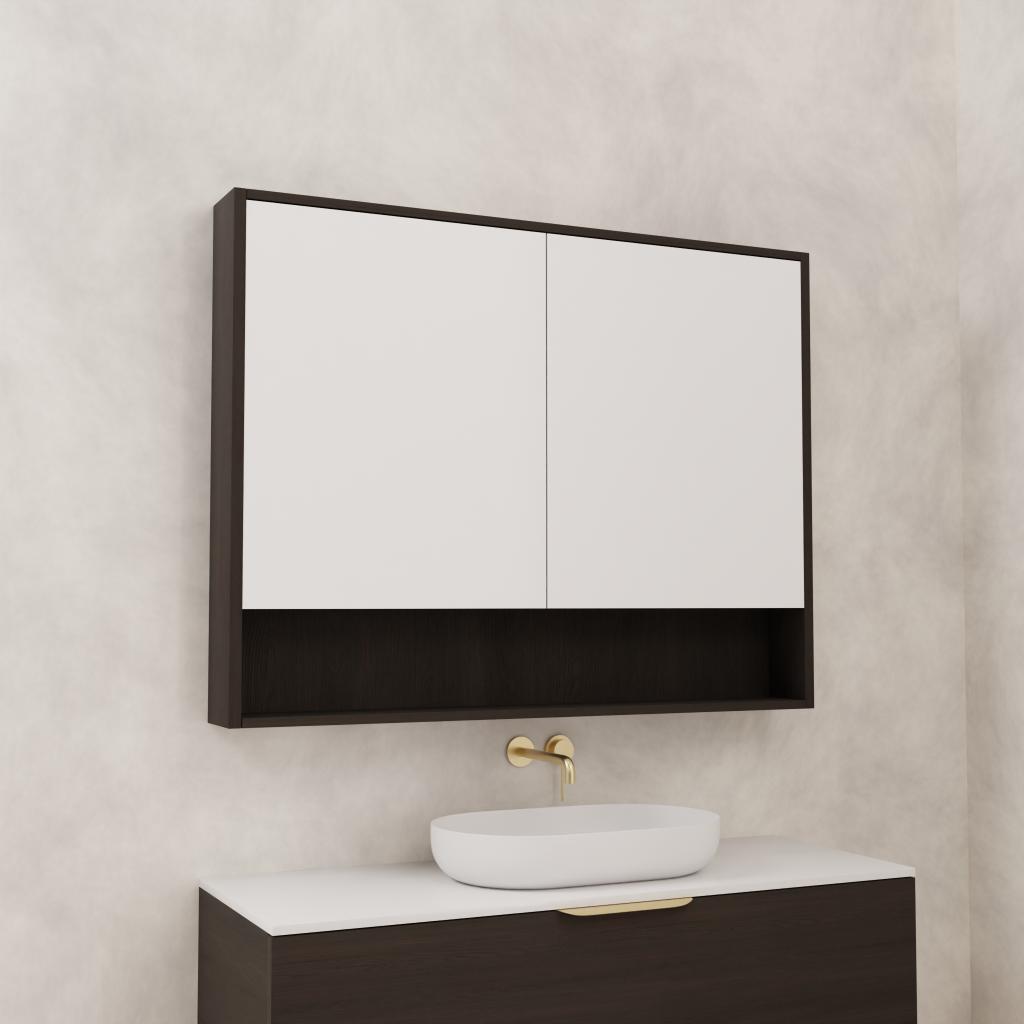 Carini - 1200mm Smoked Onyx Shaving Cabinet
