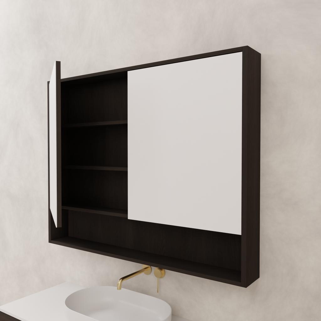 Carini - 1200mm Smoked Onyx Shaving Cabinet
