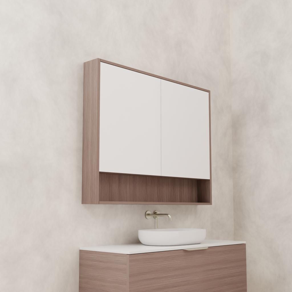 Carini - 1200mm Urban Oak Shaving Cabinet