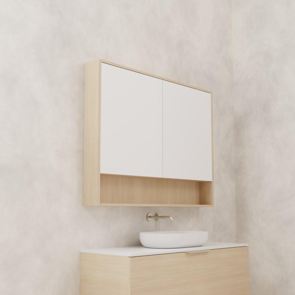 Carini - 1200mm Vero Oak Shaving Cabinet