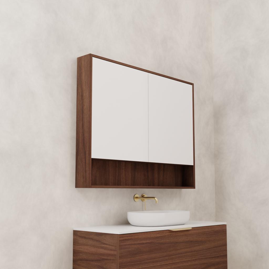 Carini - 1200mm Walnut Shaving Cabinet