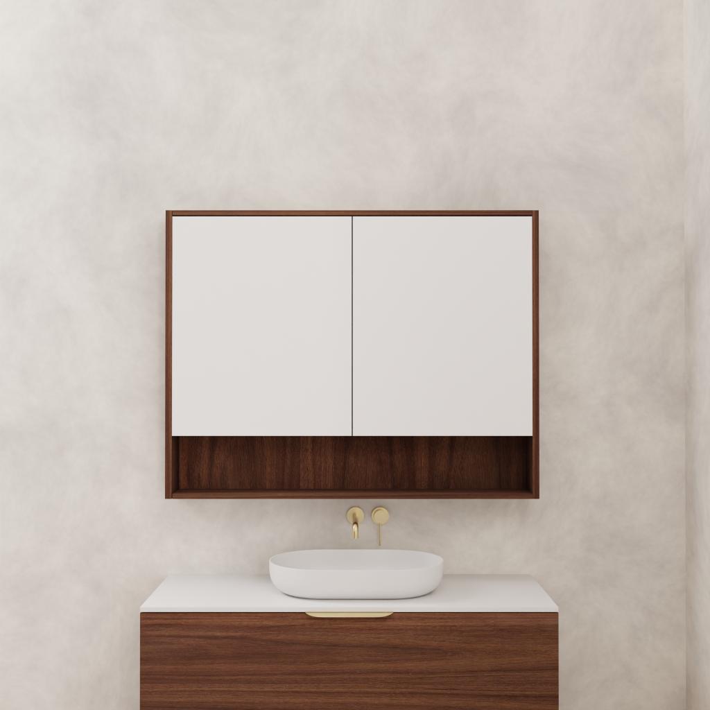 Carini - 1200mm Walnut Shaving Cabinet