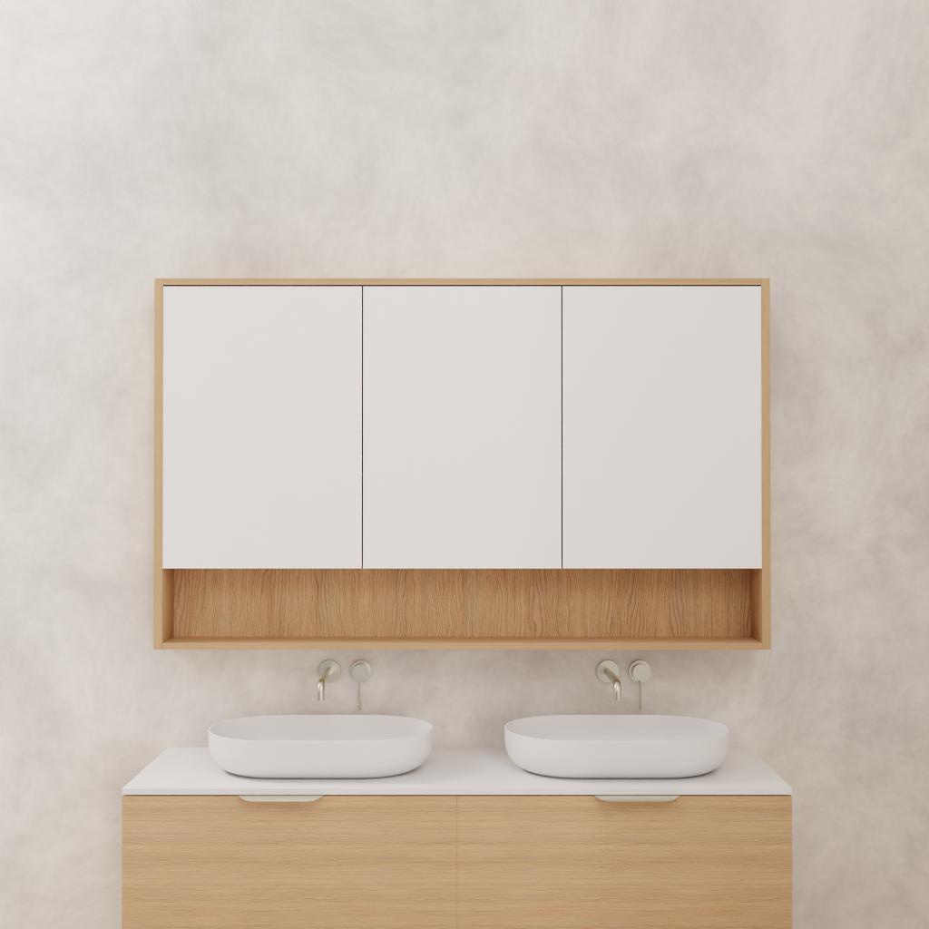 Carini - 1500mm Nordic Oak Shaving Cabinet