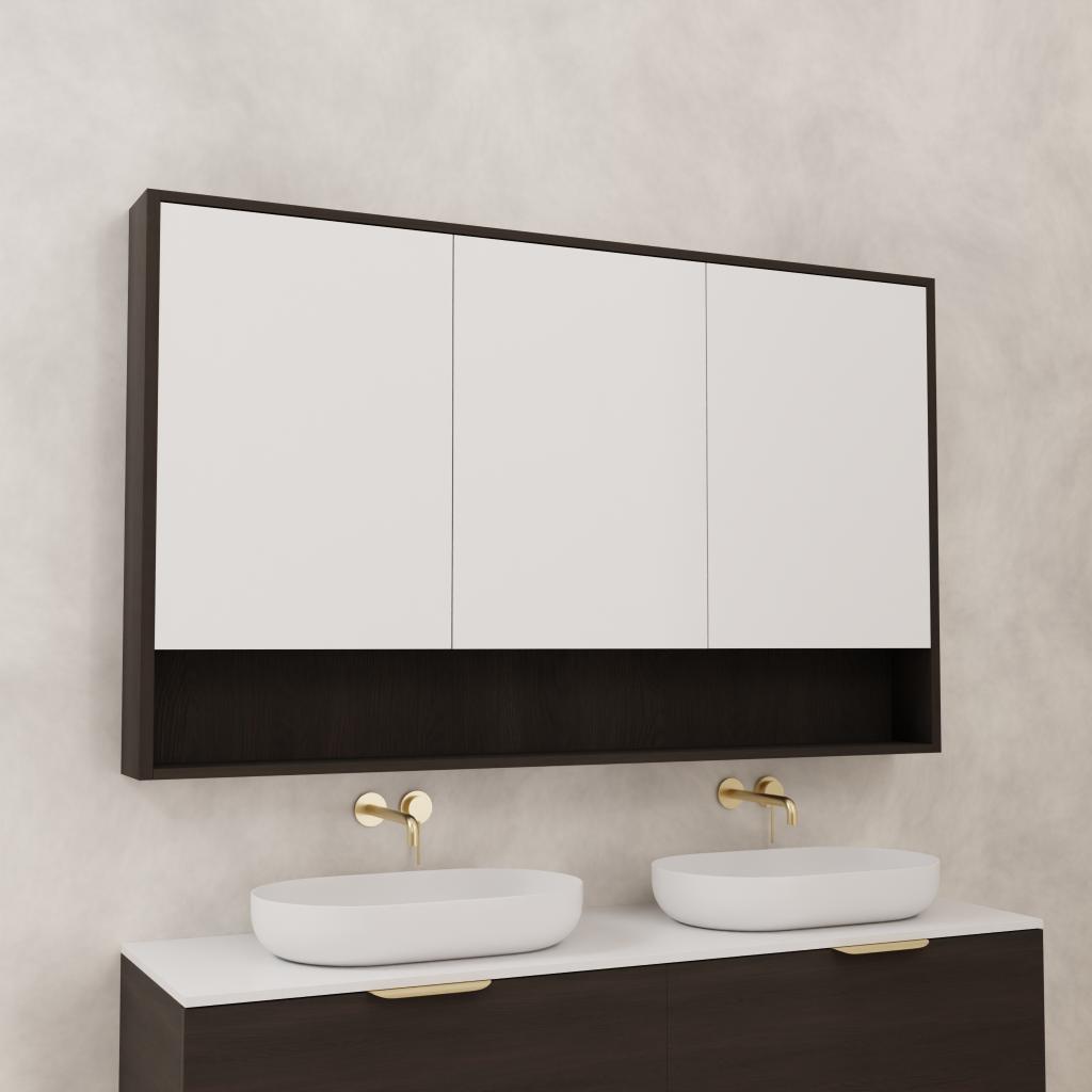 Carini - 1500mm Smoked Onyx Shaving Cabinet