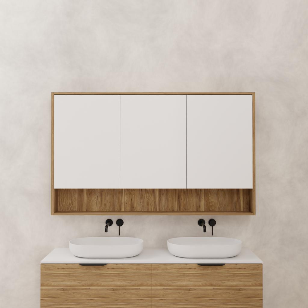 Carini - 1500mm Tuscan Oak Shaving Cabinet