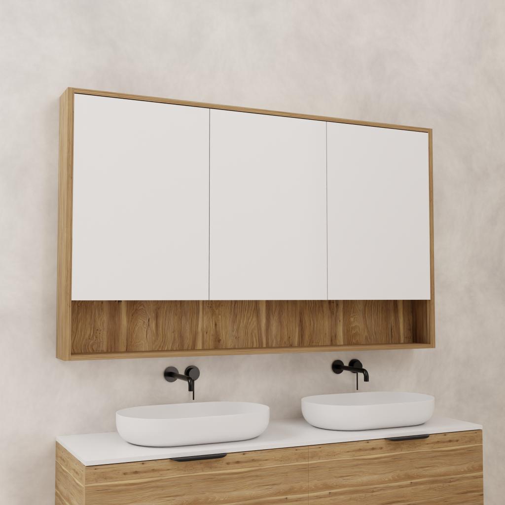 Carini - 1500mm Tuscan Oak Shaving Cabinet