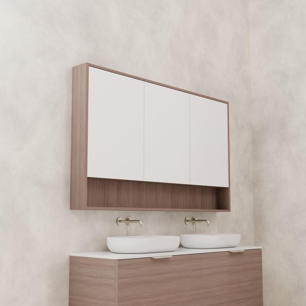 Carini - 1500mm Urban Oak Shaving Cabinet