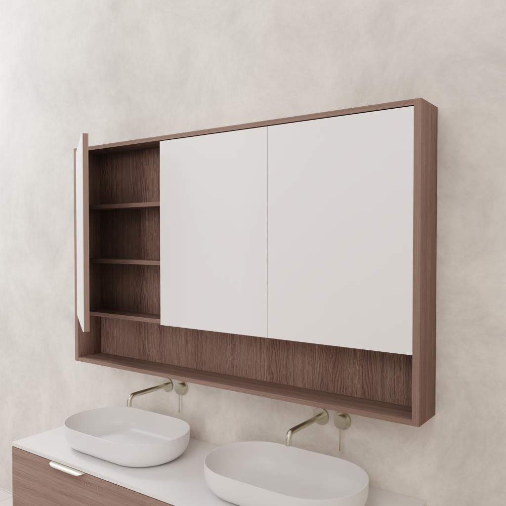 Carini - 1500mm Urban Oak Shaving Cabinet