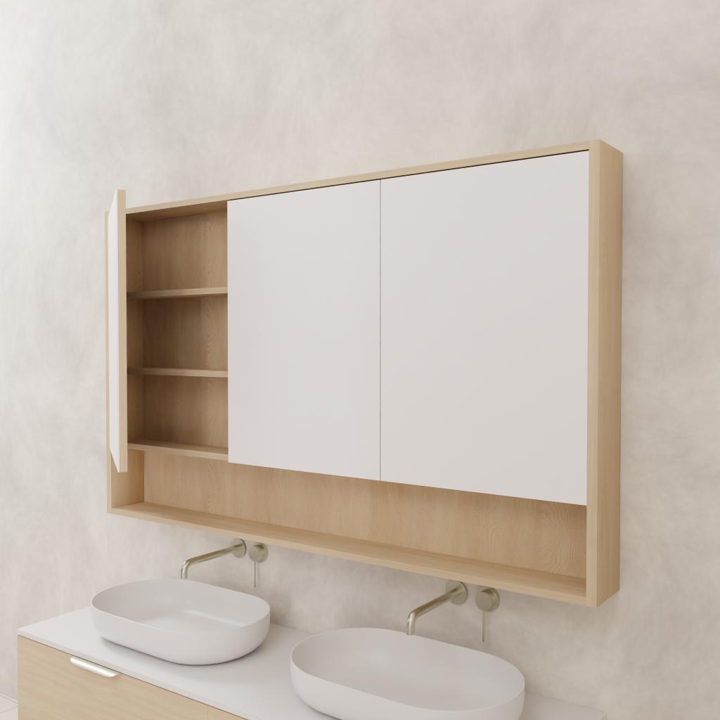 Carini - 1500mm Vero Oak Shaving Cabinet