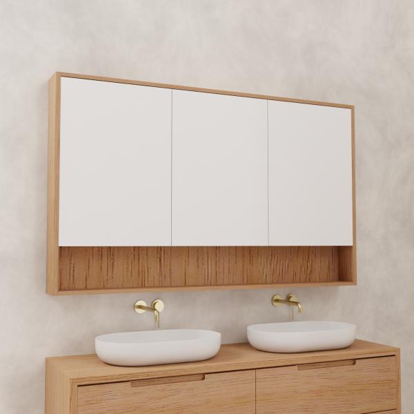 Carini - 1500mm Victorian Ash Shaving Cabinet