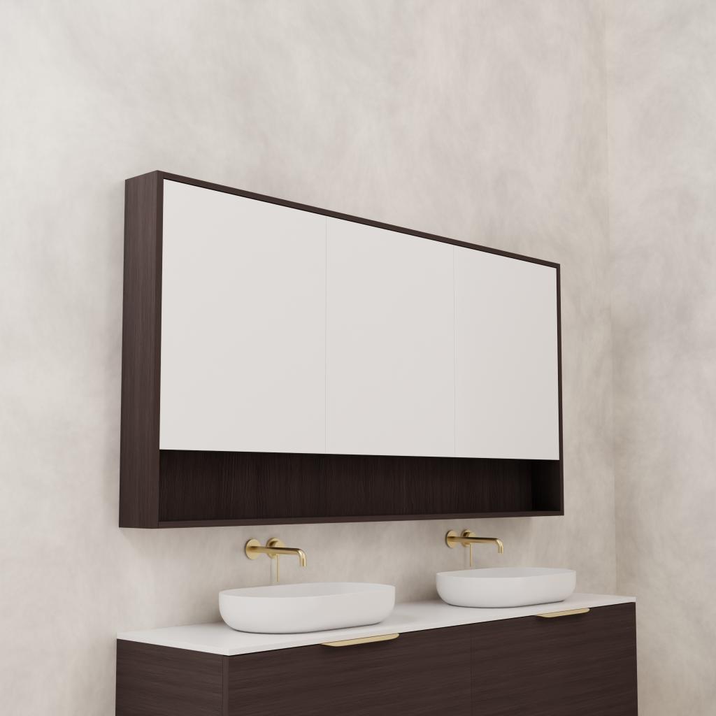 Carini - 1800mm Espresso Oak Shaving Cabinet