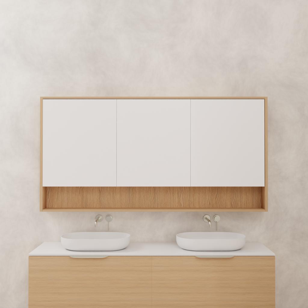 Carini - 1800mm Nordic Oak Shaving Cabinet