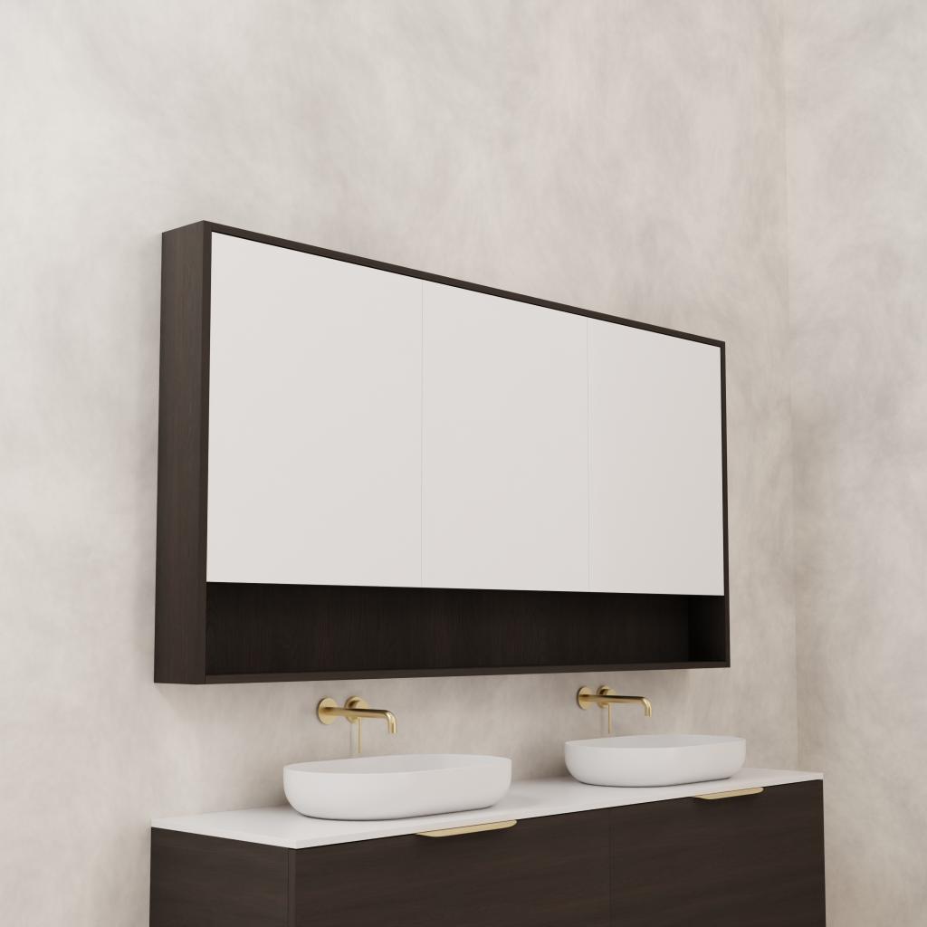 Carini - 1800mm Smoked Onyx Shaving Cabinet