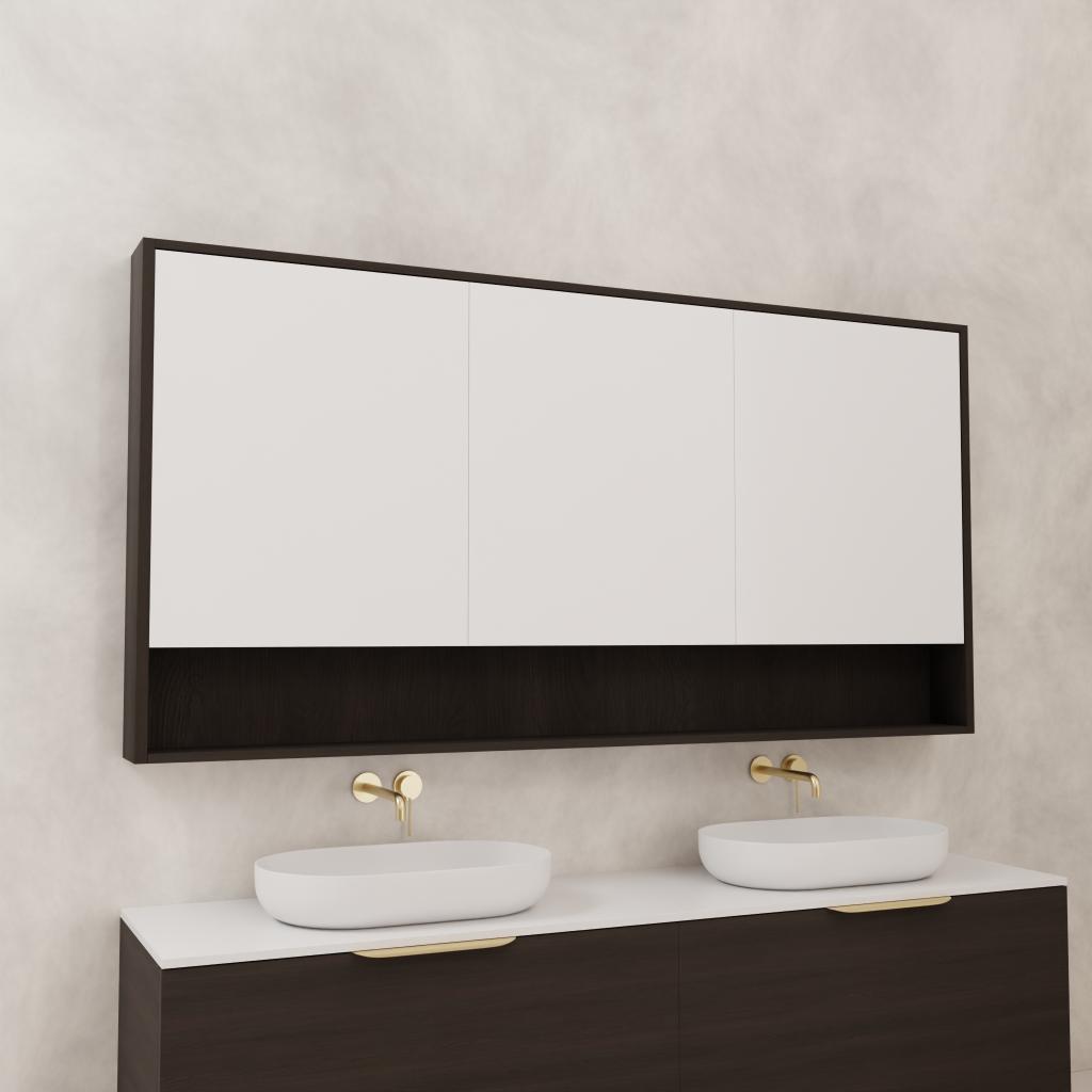 Carini - 1800mm Smoked Onyx Shaving Cabinet
