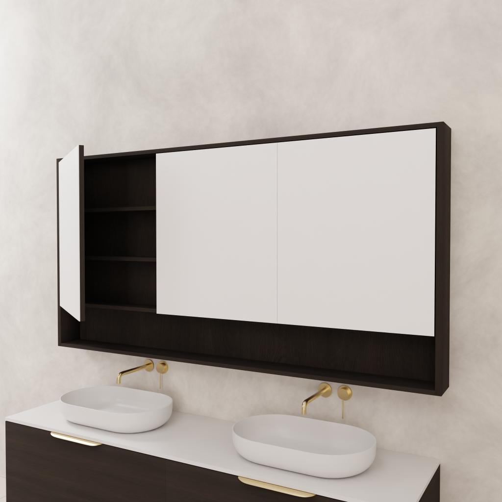 Carini - 1800mm Smoked Onyx Shaving Cabinet