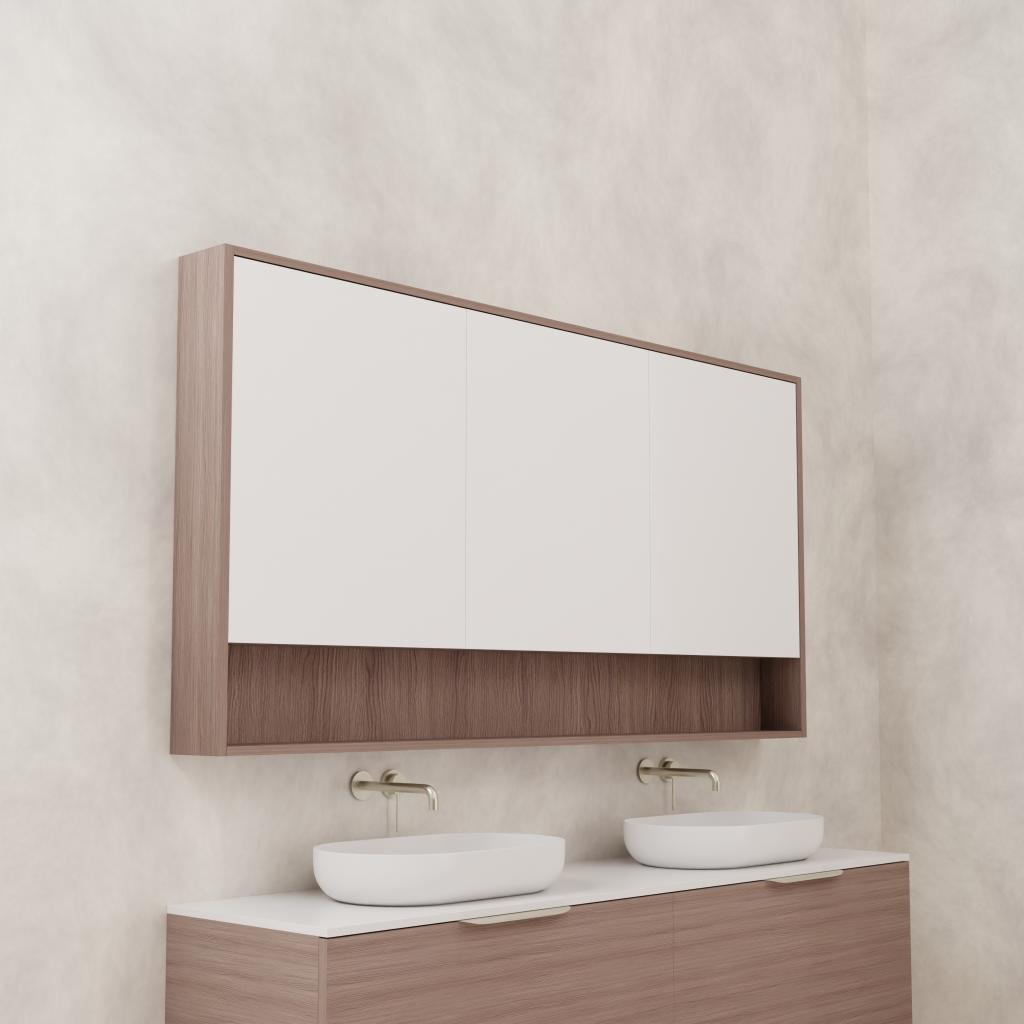 Carini - 1800mm Urban Oak Shaving Cabinet