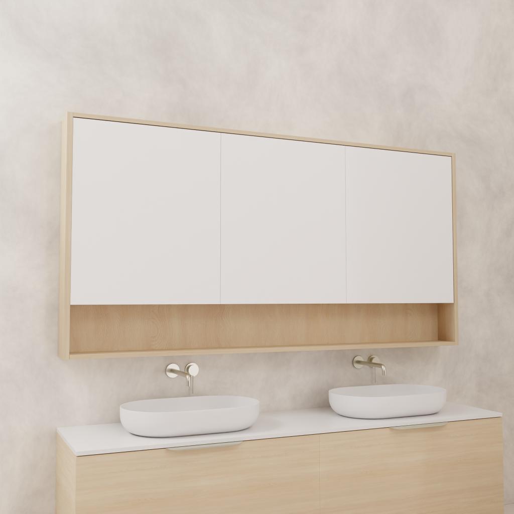 Carini - 1800mm Vero Oak Shaving Cabinet