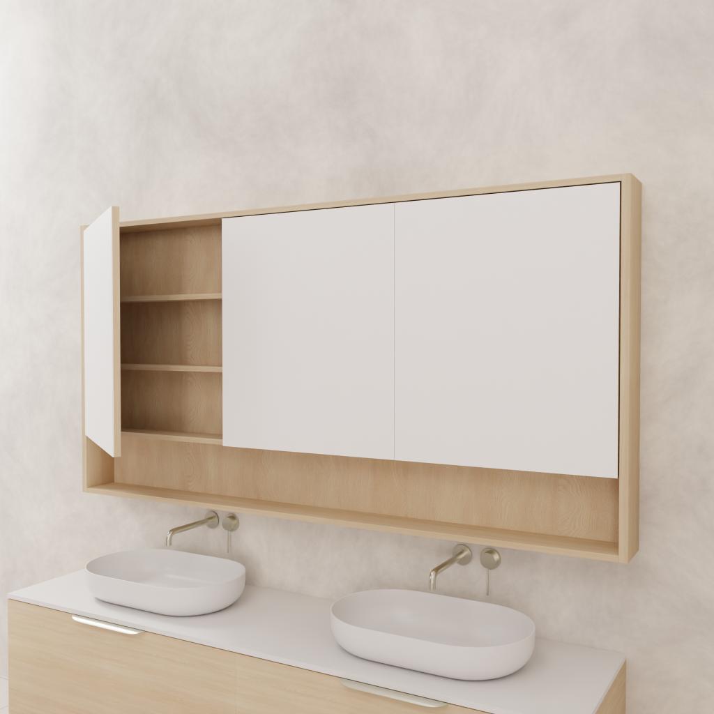 Carini - 1800mm Vero Oak Shaving Cabinet