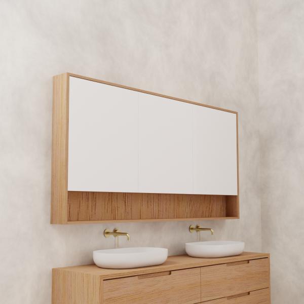 Carini - 1800mm Victorian Ash Shaving Cabinet