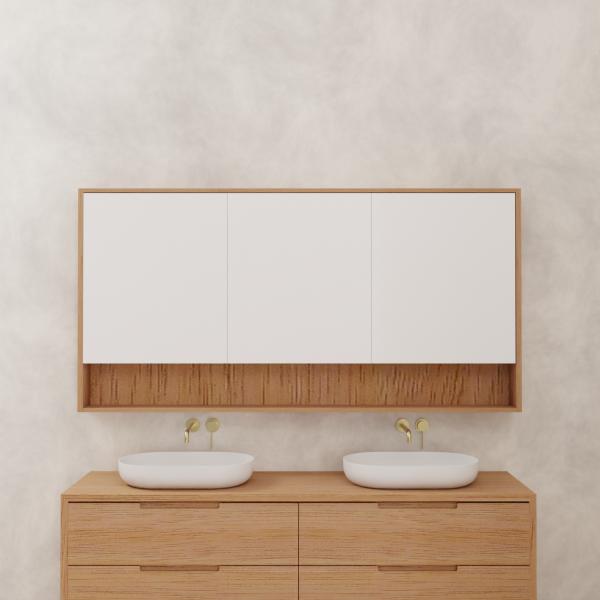 Carini - 1800mm Victorian Ash Shaving Cabinet