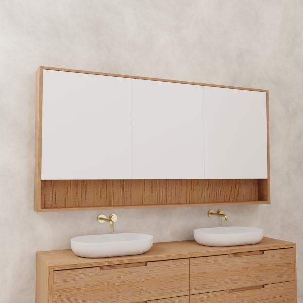 Carini - 1800mm Victorian Ash Shaving Cabinet