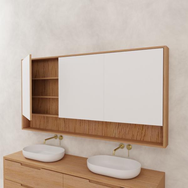 Carini - 1800mm Victorian Ash Shaving Cabinet