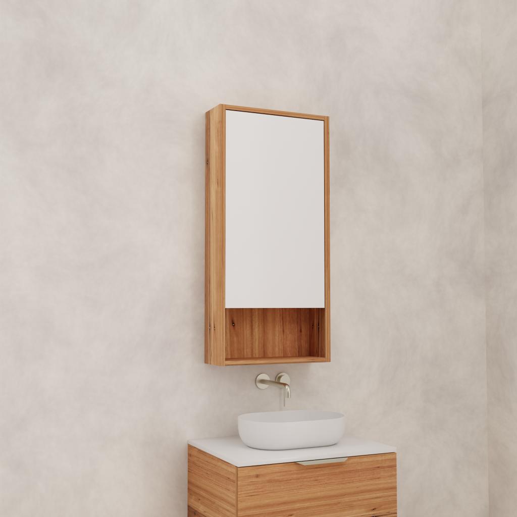 Carini - 450mm Blackbutt Shaving Cabinet