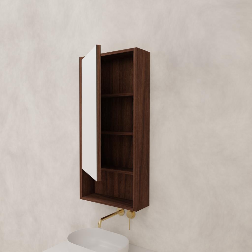 Carini - 450mm Walnut Shaving Cabinet