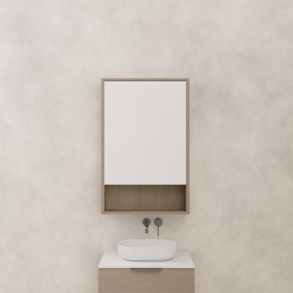 Carini - 600mm Smoked Ash Shaving Cabinet