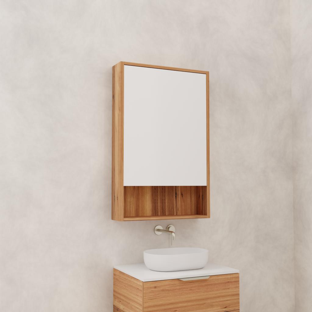 Carini - 600mm Blackbutt Shaving Cabinet