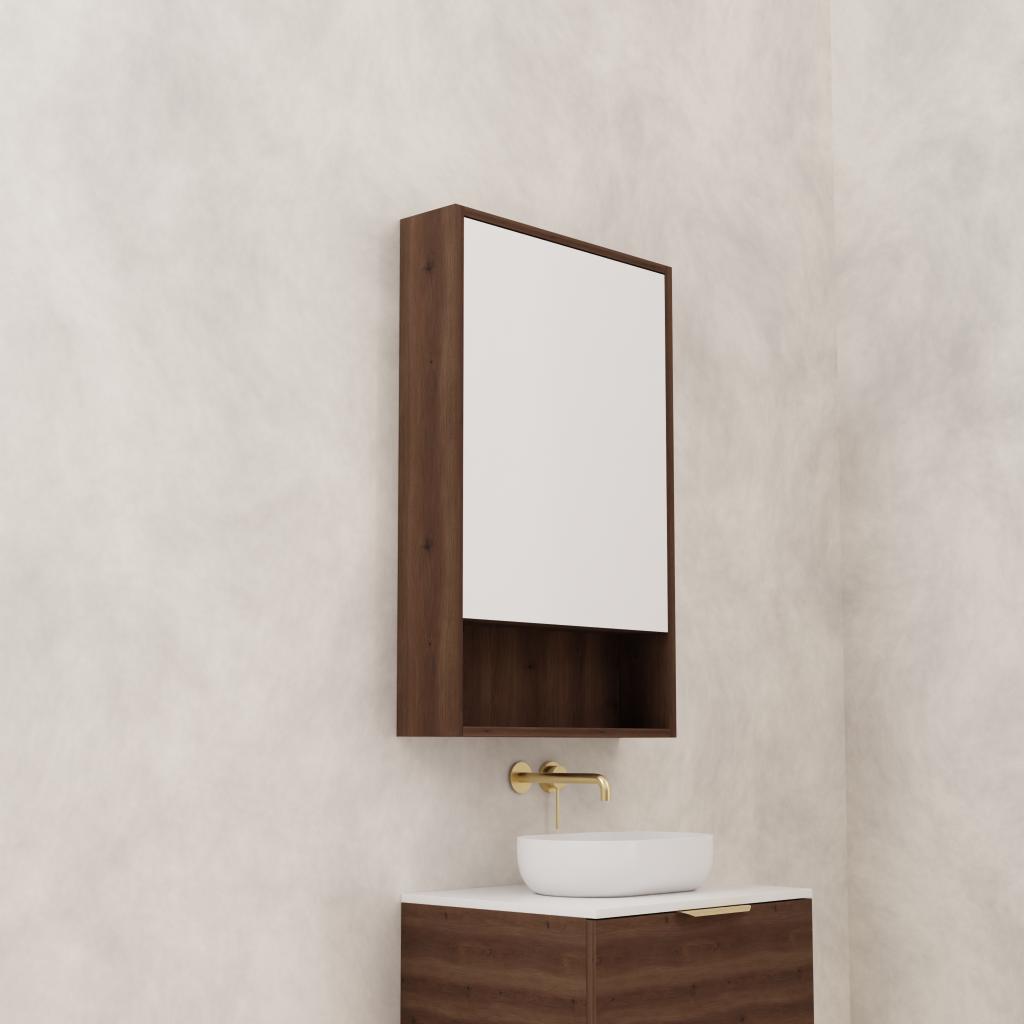 Carini - 600mm Chestnut Shaving Cabinet
