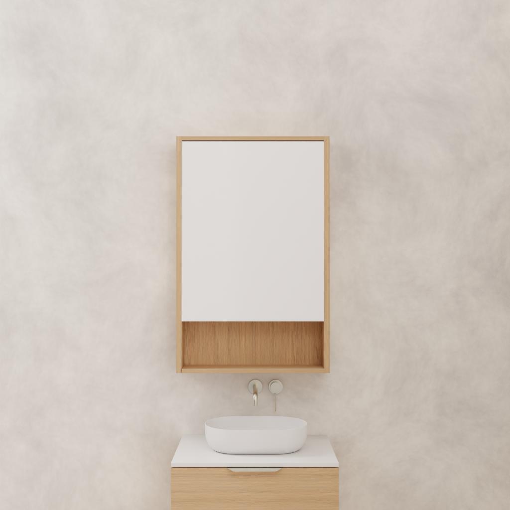Carini - 600mm Nordic Oak Shaving Cabinet